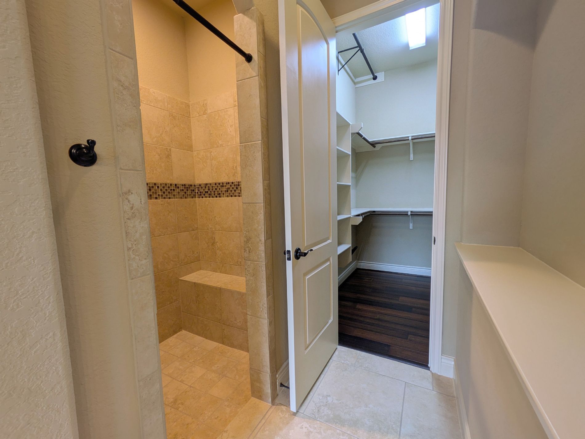 Master Bathroom Shower + 2nd Closet
