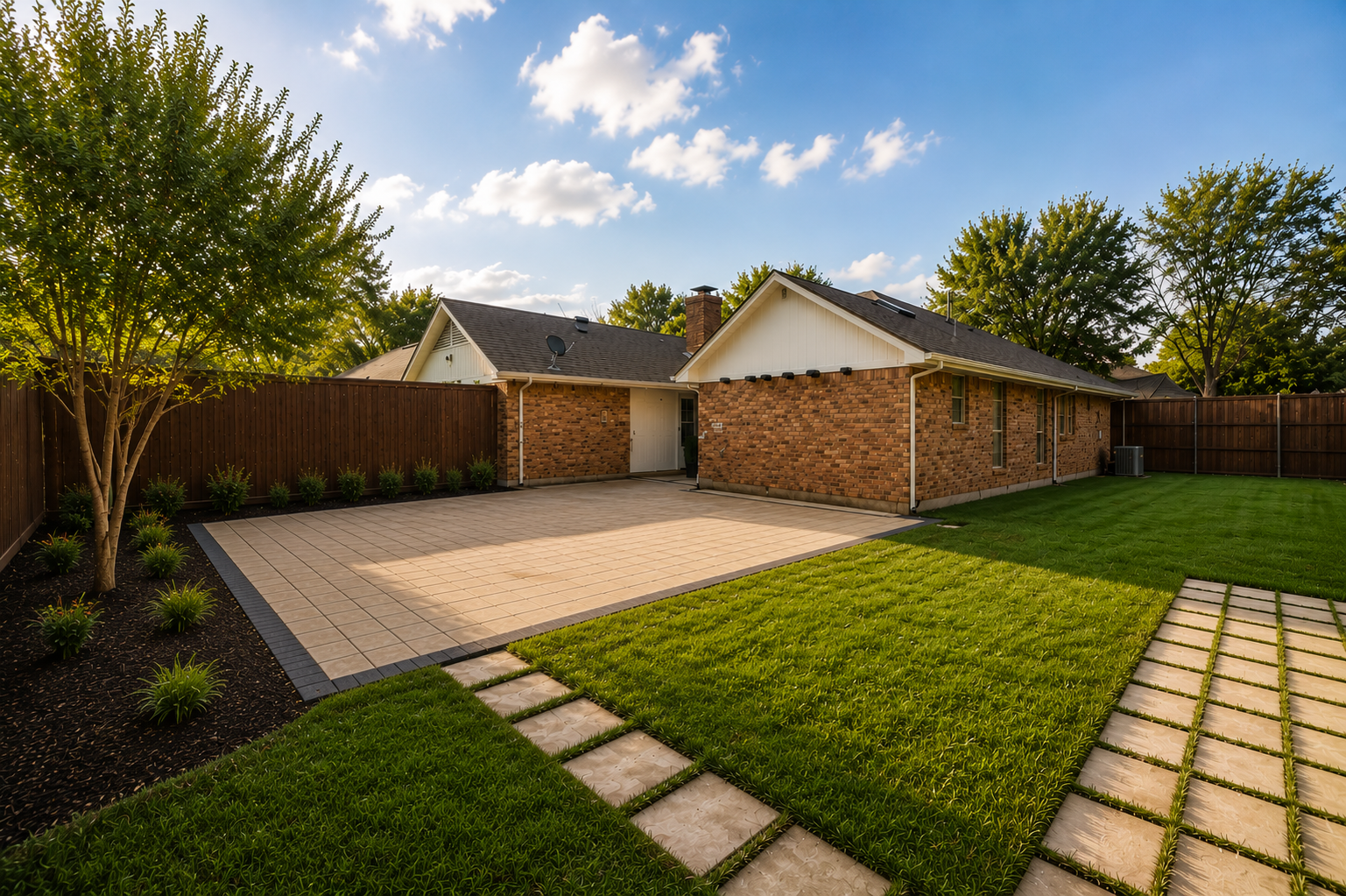 Private Landscaped Backyard