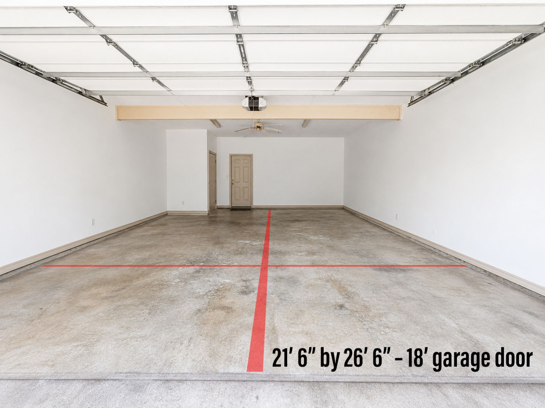 Extra large boat-sized garage. 